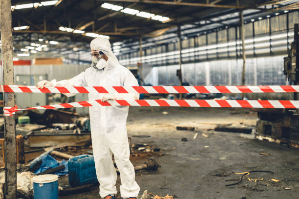 Professional Biohazard Cleanup technician working in Mokelumne Hill, CA